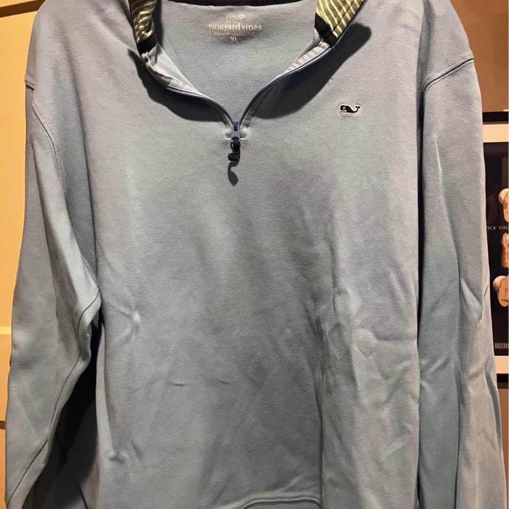 Vineyard Vines Blue Zip Up Sweater